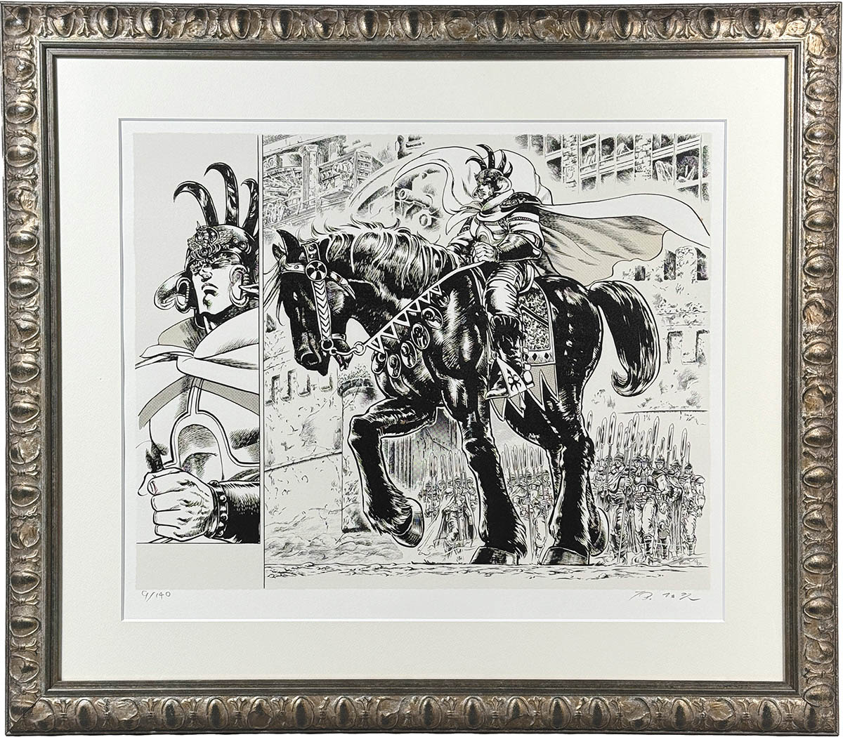 4066] 原哲夫 直筆サイン入りリトグラフ「北斗の拳」