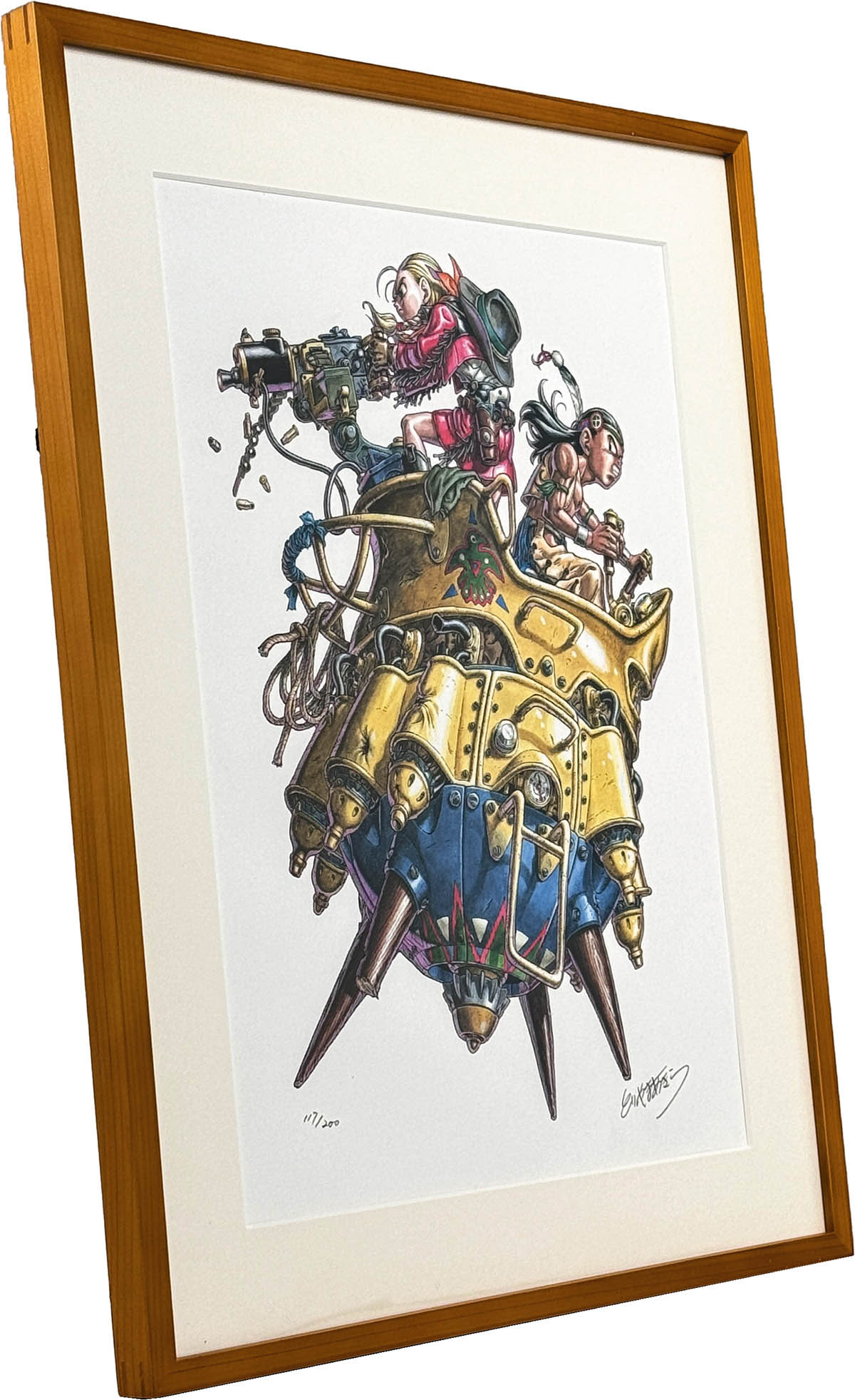 3116] 鳥山明 直筆サイン入りカラー複製イラスト「DRAGON BALL」