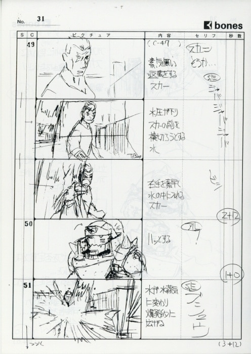 鋼の錬金術師 FULLMETAL ALCHEMIST 絵コンテ