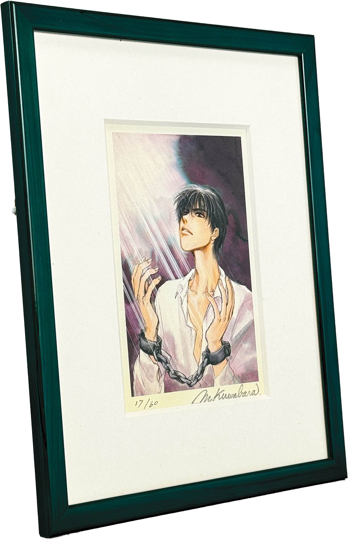 7417] 桑原水菜 直筆サイン入りカラー複製イラスト「炎の蜃気楼」