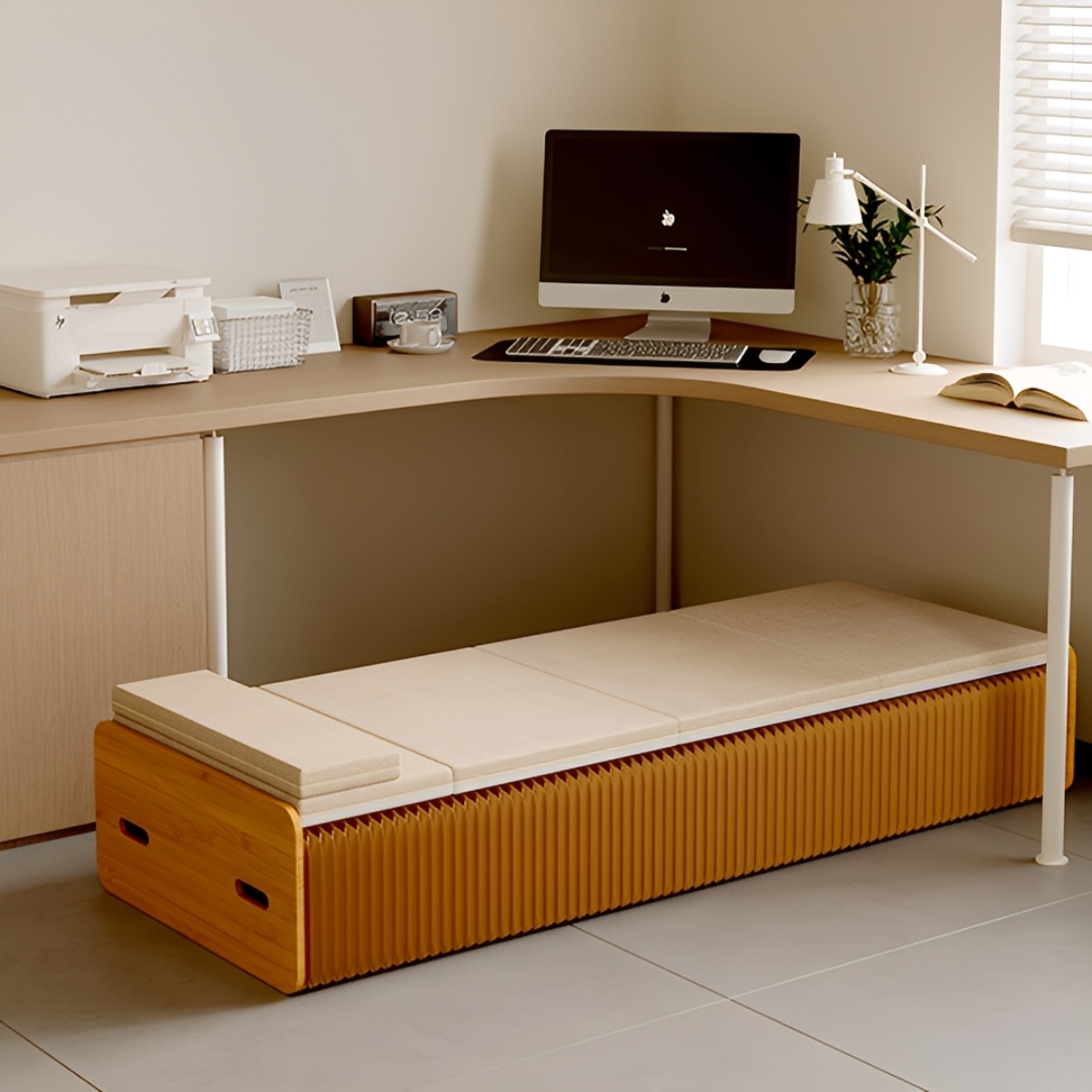 Kraft Paper アコーディオンクラフトベッド | 軽量で持ち運びやすい