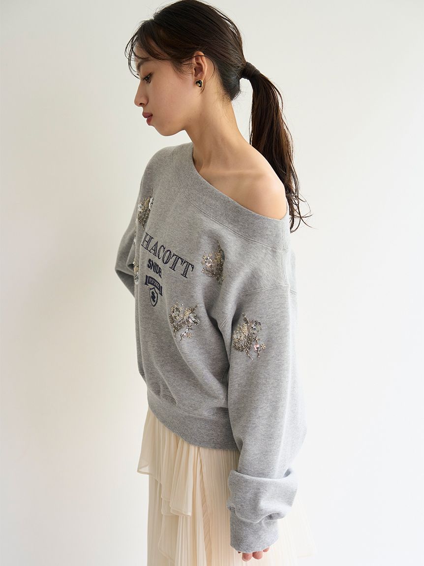 Chacott】刺繍スウェットプルオーバー(Tシャツ・カットソー)｜トップス