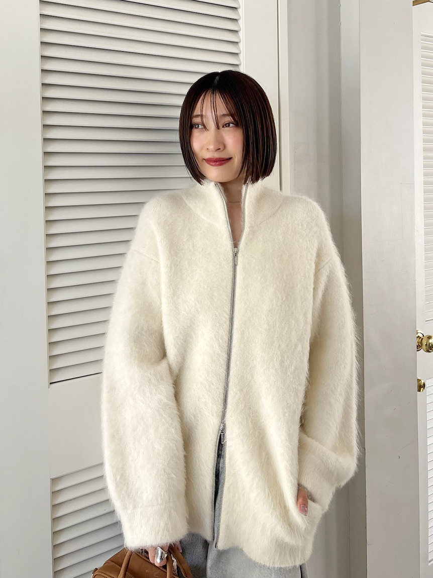 アルパカシャギージップコート(ブルゾン)｜アウター｜SNIDEL