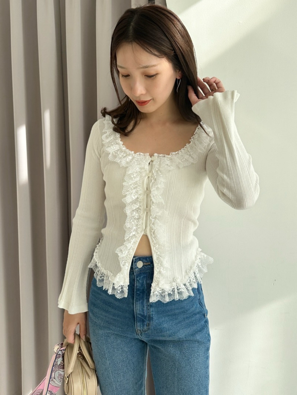 Sustainableフリルニットプルオーバー(ニット)｜トップス｜SNIDEL