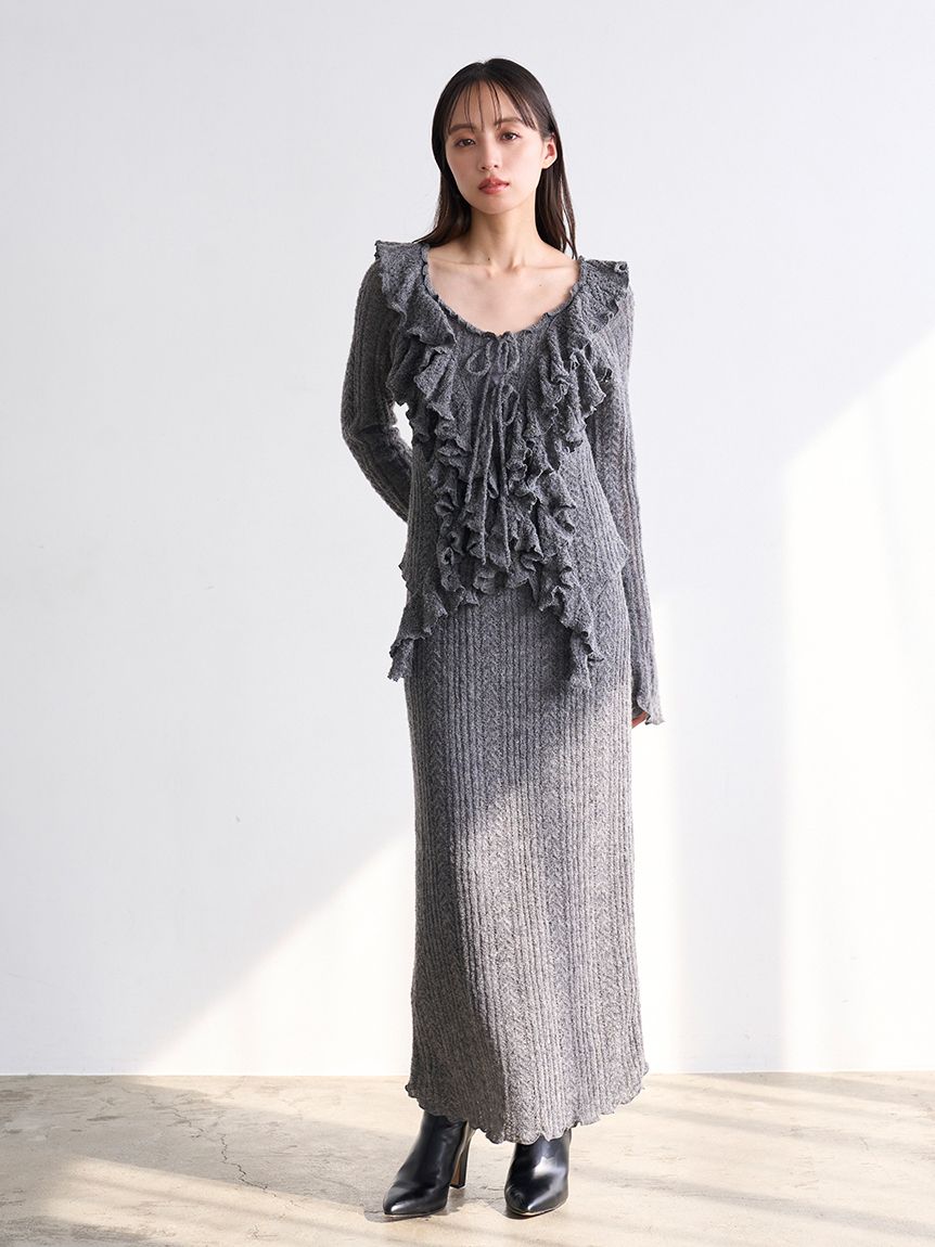 ラッフルデザインニットプルオーバー(ニット)｜トップス｜SNIDEL