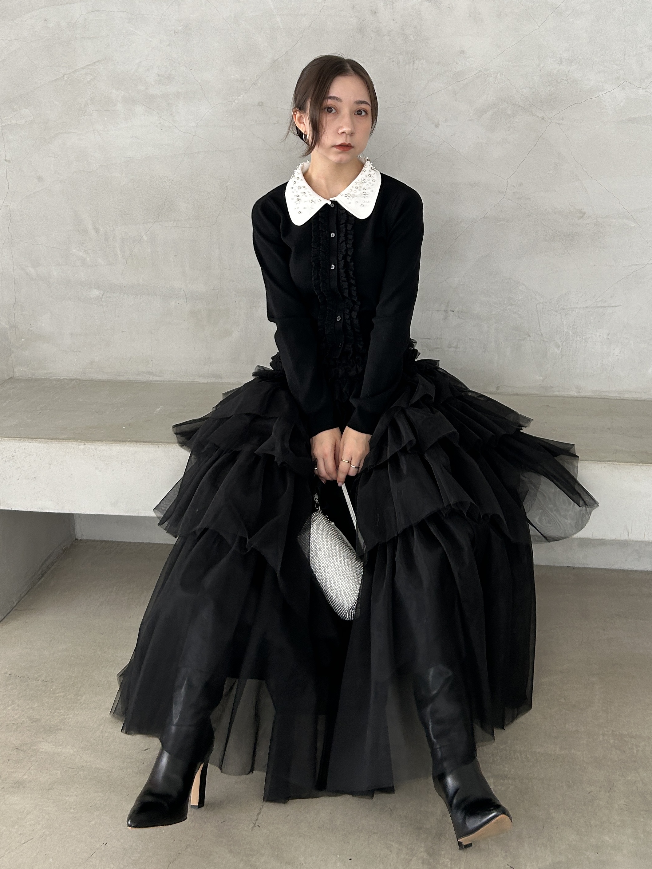 WEB限定】ビジューカラーニットカーディガン(カーディガン)｜トップス