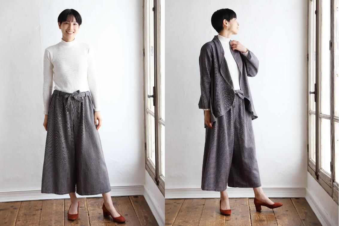 もしゃ織ベルト付ガウチョパンツ - ネパリ・バザーロの通販ショップ