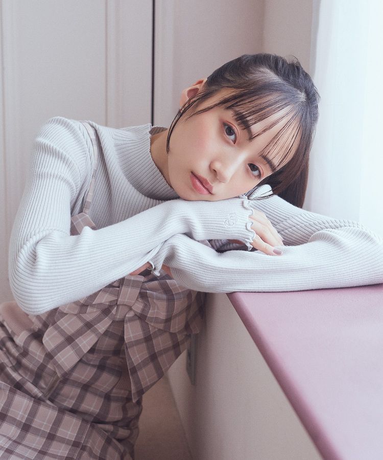 袖口刺繍リブニットプルオーバー/earth music&ecology（アース