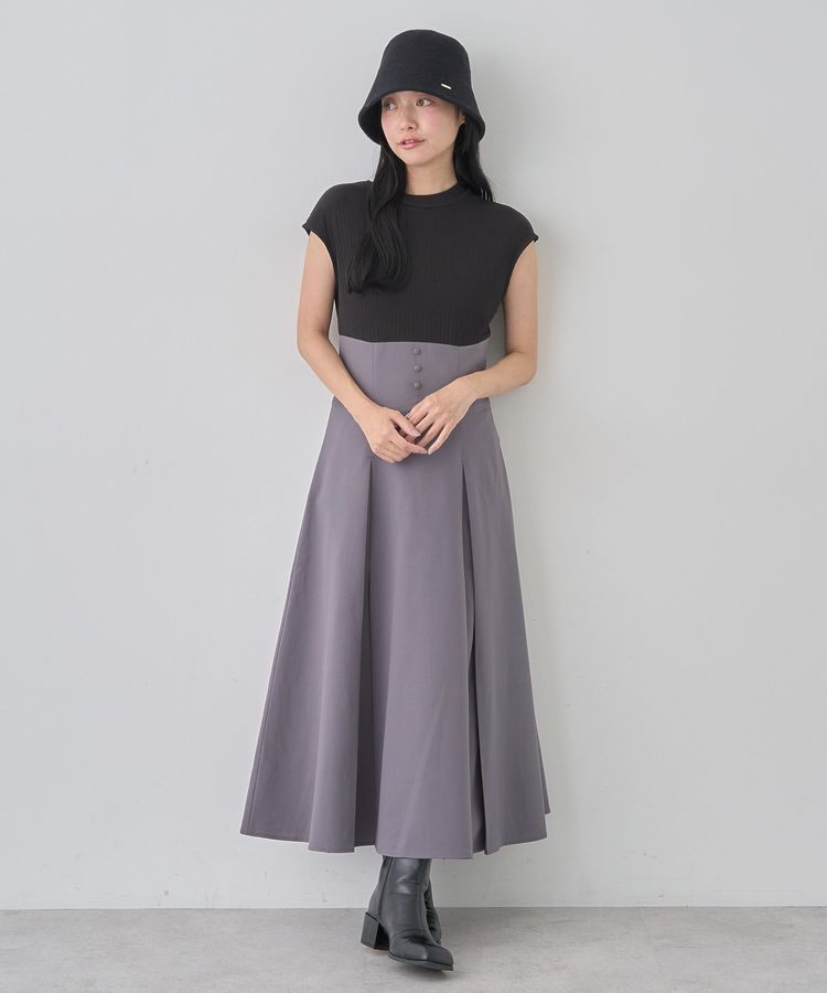 フロントボタンドッキングワンピース/earth music&ecology（アース