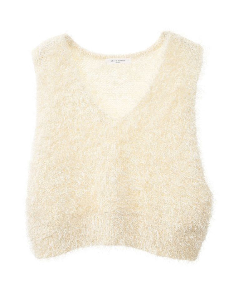 Vネックフサフサベスト/Green Parks（グリーン パークス）のベスト