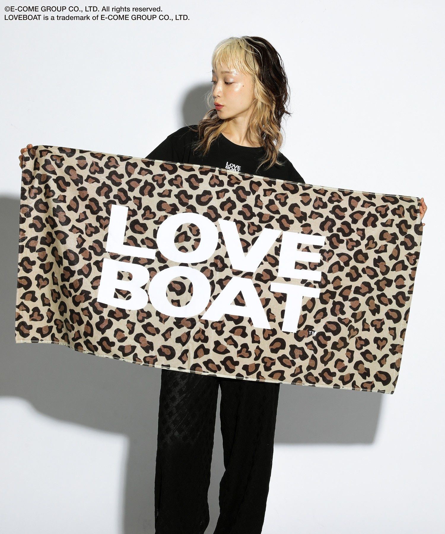 □LOVEBOAT レオパードビーチタオル/Green Parks（グリーン パークス