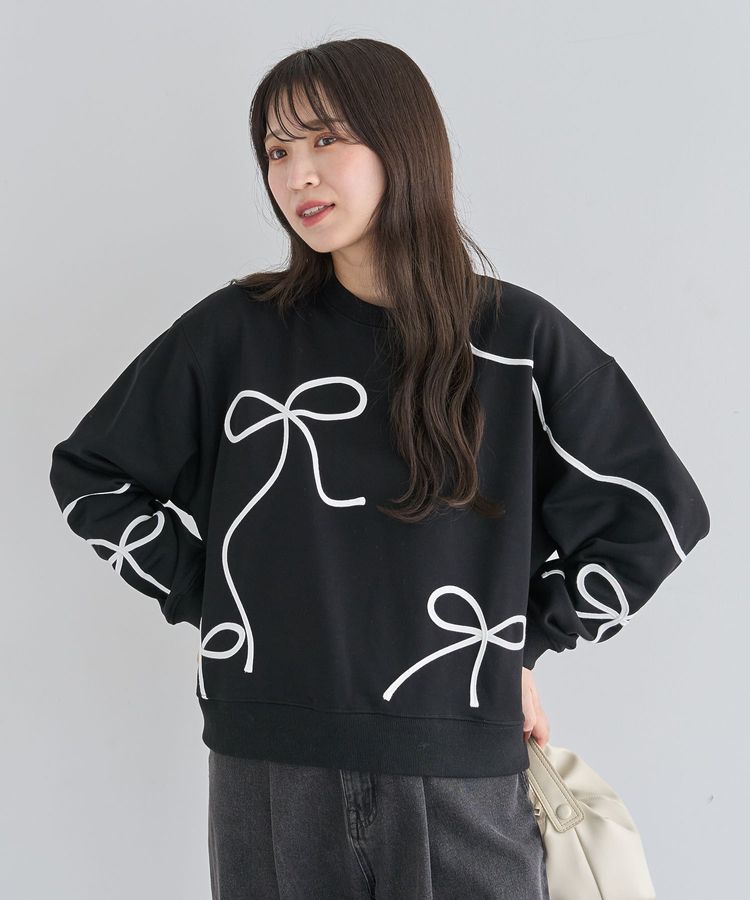 swing by リボンコード刺繍スウェット/Green Parks（グリーン パークス