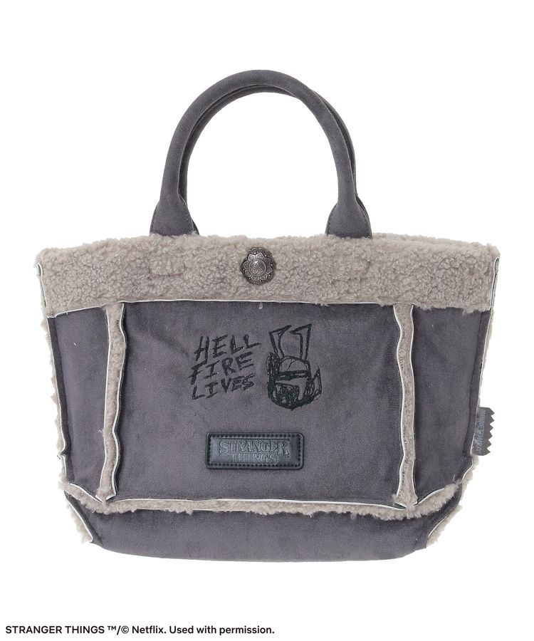 □STRANGER THINGS×MINNETONKA フェイクスウェードボアバッグ/Green