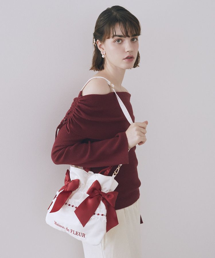 ガトーフレーズダブルリボン2Wayトート/Maison de FLEUR（メゾン ド
