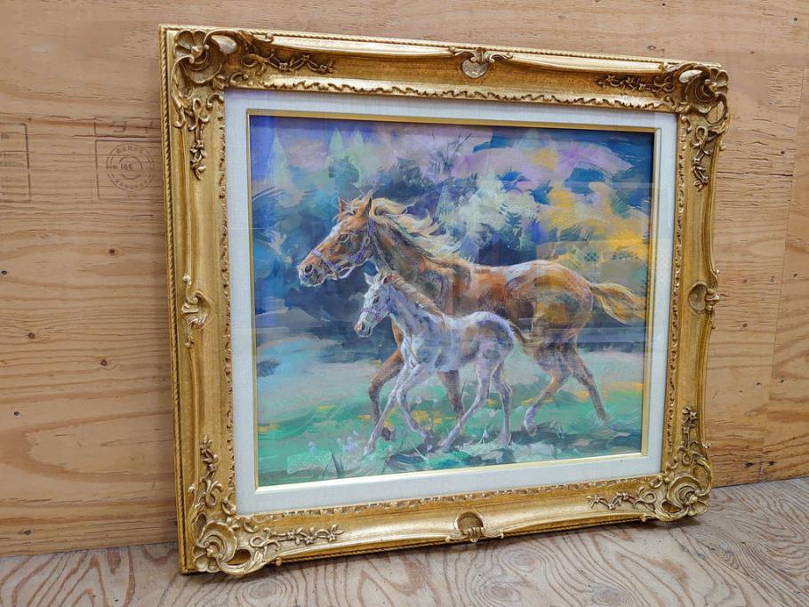 油絵 専用 だいたい色に輝く幸運の馬 油絵 専用 だいたい色に輝く幸運