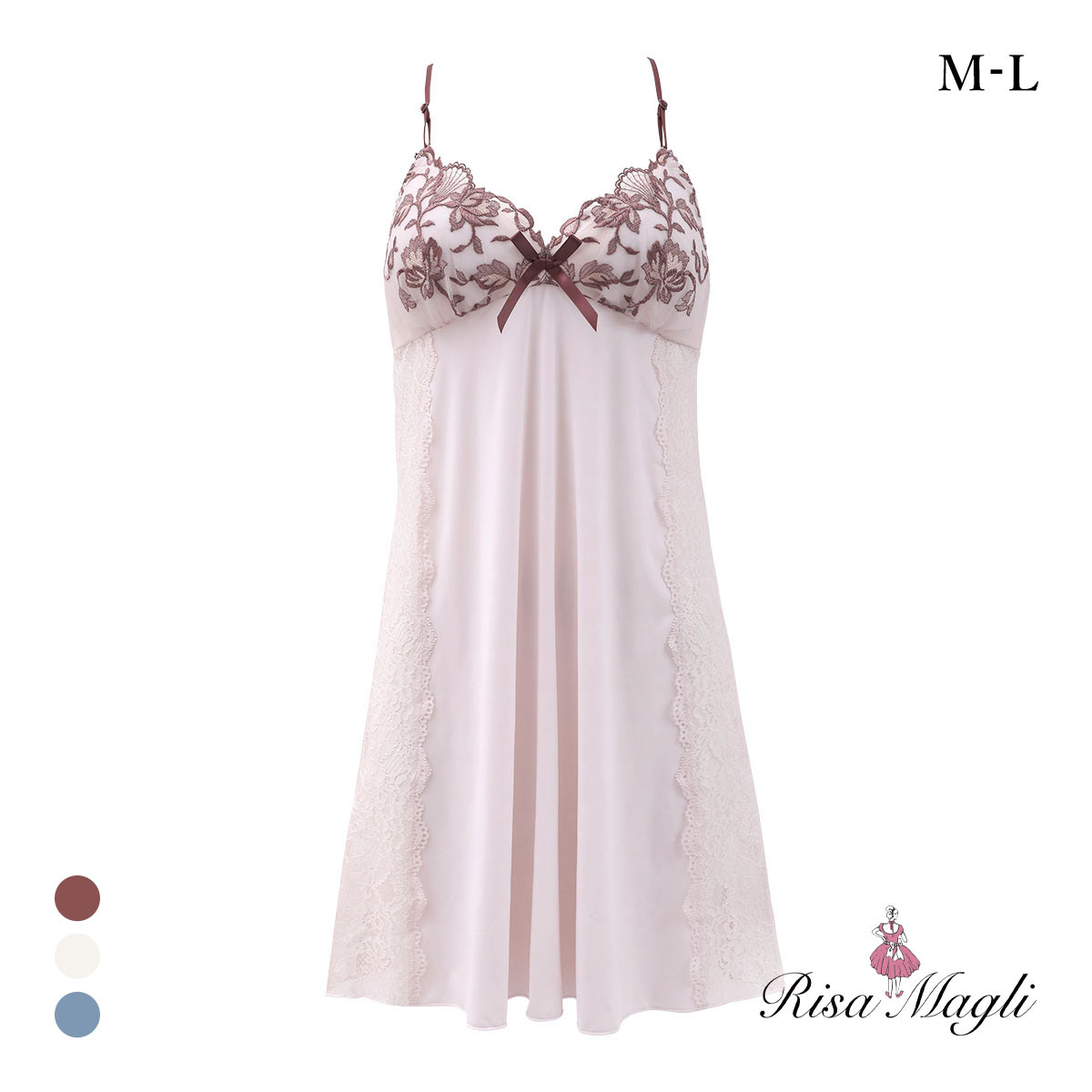 リサマリ エレノア カップ付き スリップ ランジェリー Risa Magli
