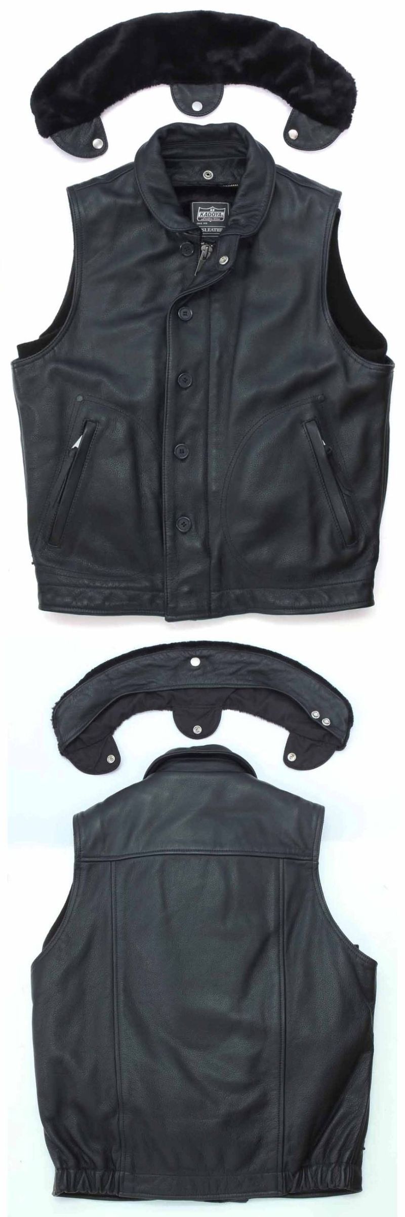 Webike | KADOYA カドヤ DECK CREW VEST ミリタリーレザーベスト(0158