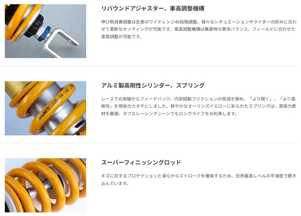 Webike | OHLINS オーリンズ リアショックアブソーバー ZX-25R(KA250