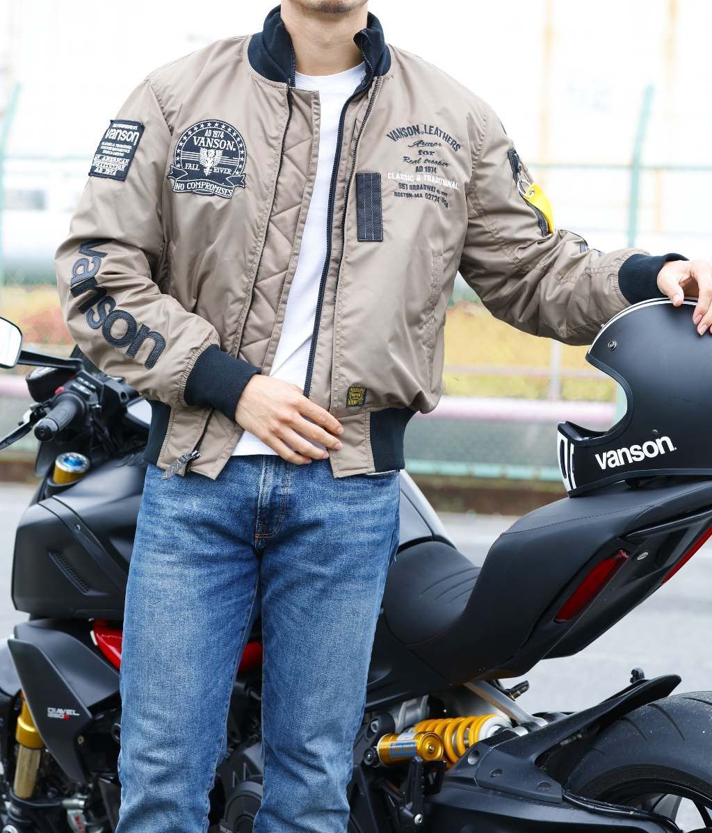 Webike | VANSON バンソン MA-1ジャケット(VS23108W) | オールシーズン