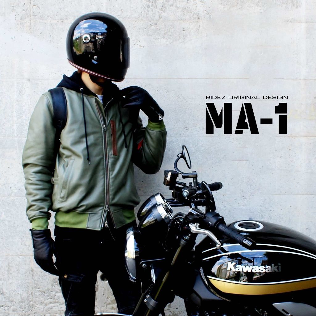 Webike | RIDEZ ライズ MOTO MA-1 JACKET バイク用 レザージャケット
