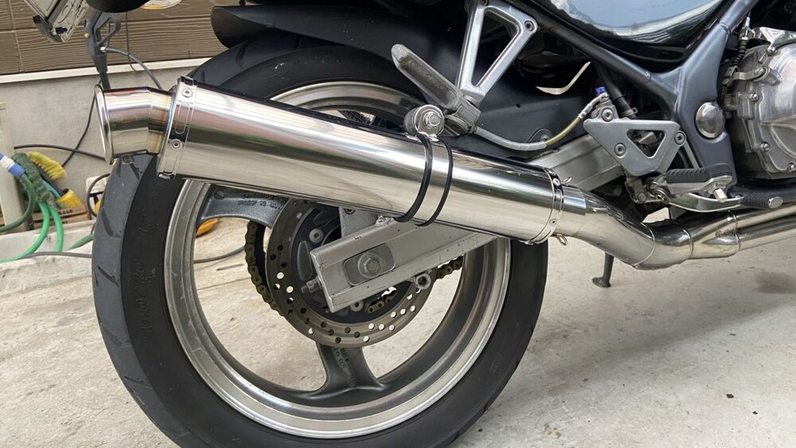 KAWASAKI バリオス「バリオスの純正マフラーをぶった切ってスリップ