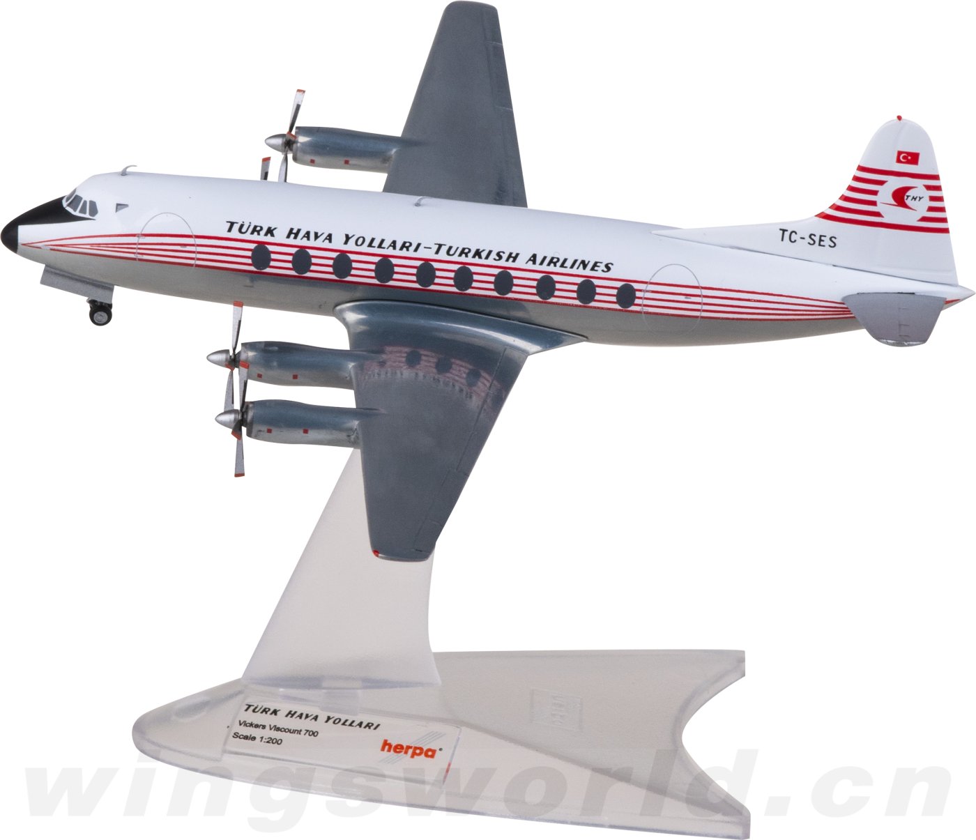 572866 Turkish Airlines 土耳其航空Vickers Viscount 700 TC-SES