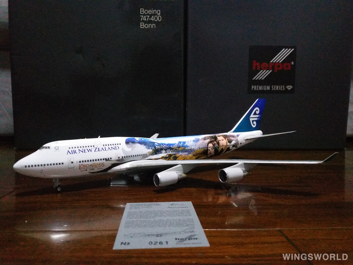 Herpa Premium 1:200 Boeing 747-400 Air New Zealand 新西兰航空