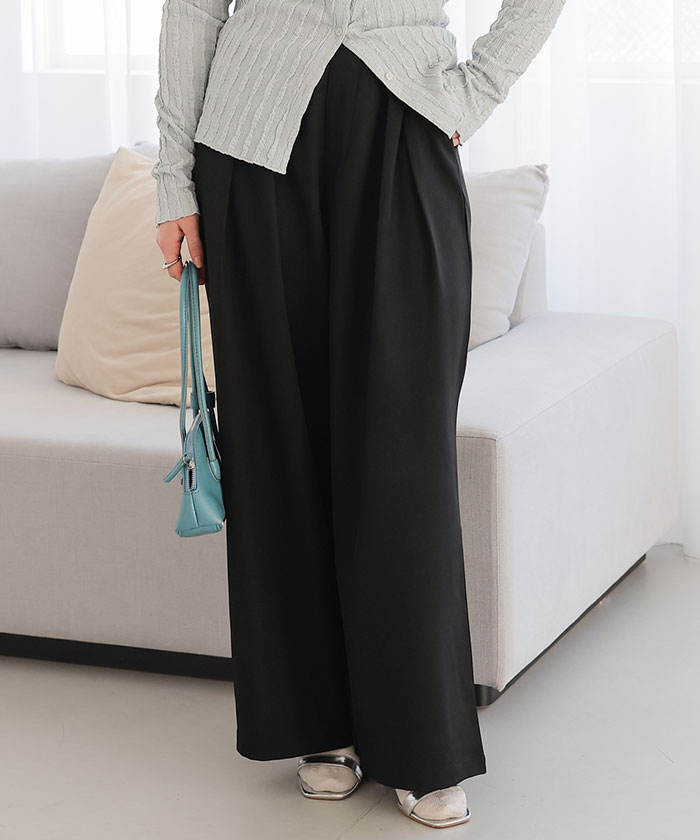 ツータックワイドイージーパンツ | titivate