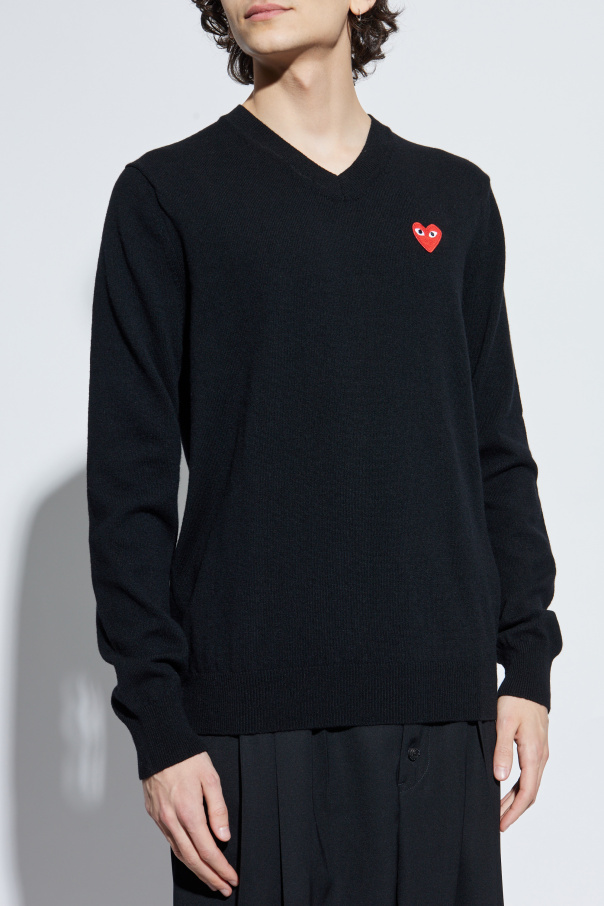 Black V-neck sweater Comme des Garçons Play - Vitkac Japan