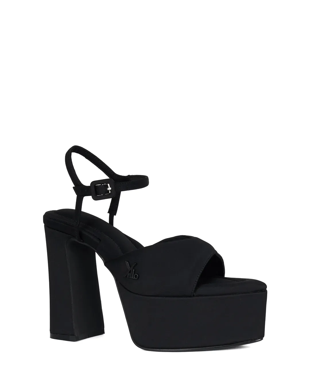 YELLO / TOKYO BLACK CHUNKY HEEL SANDALS