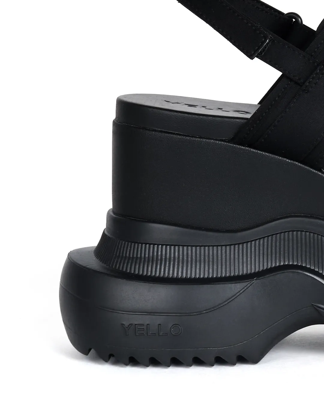 YELLO / TOKYO BLACK DOUBLE SNEAKER SANDALS