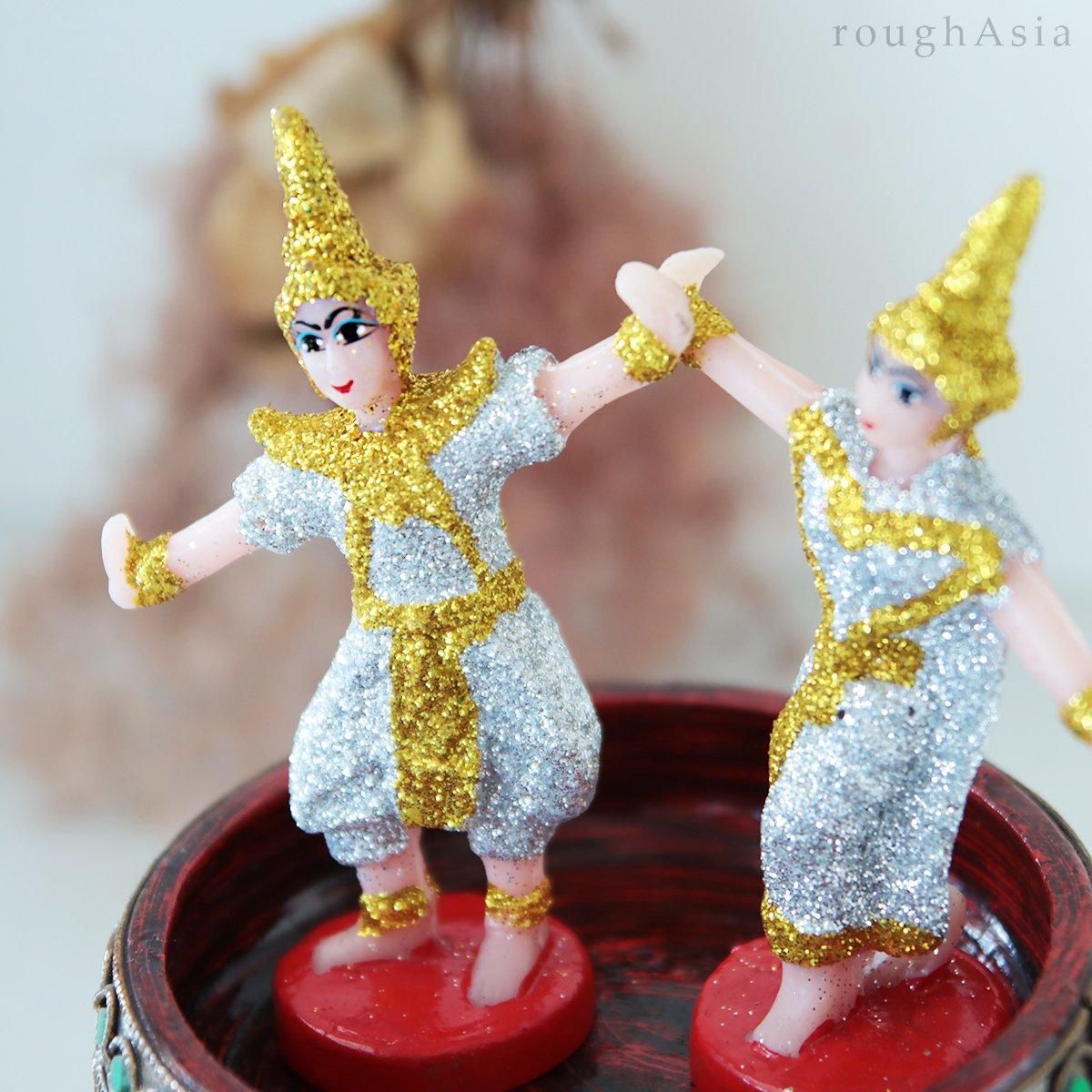 タイ舞踊の人形セット15cm4色｜ラフエイジア アジアの日用品や雑貨小物