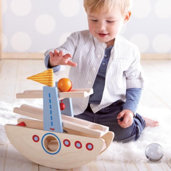 HABA ハバ ] はじめてのクーゲルバーン シップ ドイツ 1歳半 ブラザー