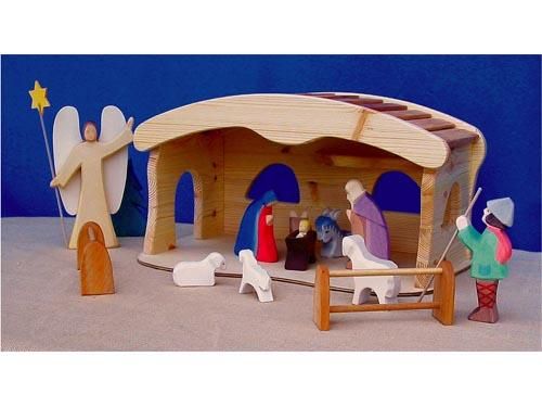 Ostheimer オストハイマー］クリッペン 馬小屋 生誕セット - 木の