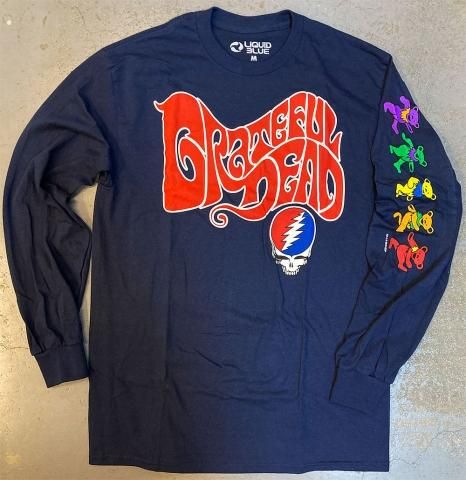 Grateful Dead - THE GRATEFUL DEAD Long Sleeve T-shirt (NAVY