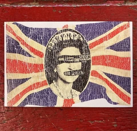 SEX PISTOLS - GOD SAVE THE QUEEN Postcard (Printed in the UK