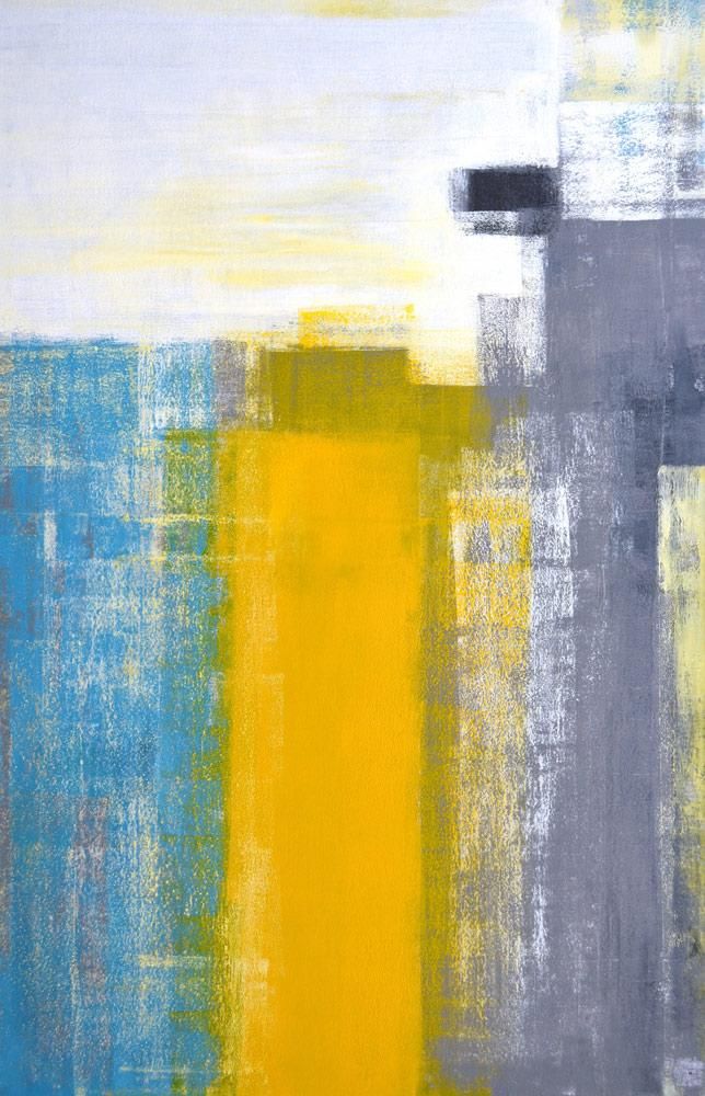 絵画 アートパネル 青緑と黄の抽象画 アート 壁掛け 飾る キャンバス