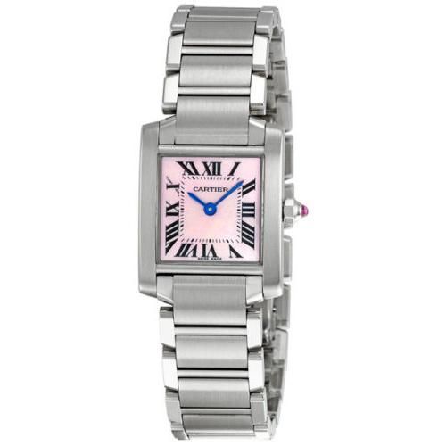 カルティエ 腕時計 タンク フランセーズ W51028Q3 ピンクシェル