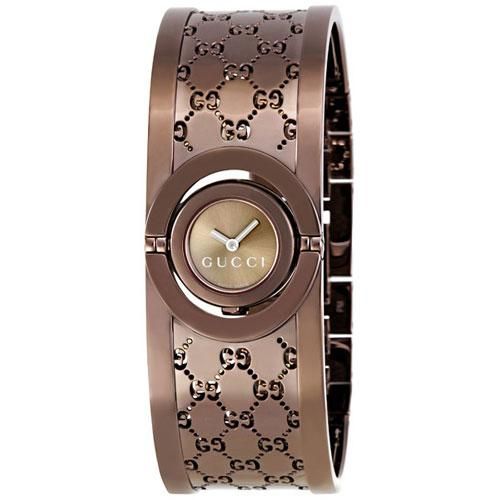 保証書つき】腕時計 GUCCI 茶色ベルト 時計 レディース 保証書つき