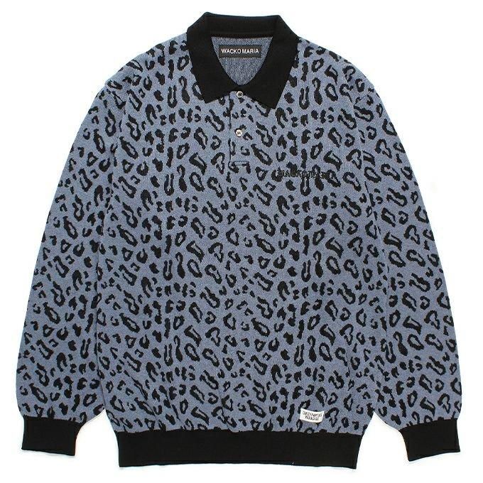 WACKO MARIA/ワコマリア/LEOPARD JACQUARD KNIT POLO SHIRT/レオパード