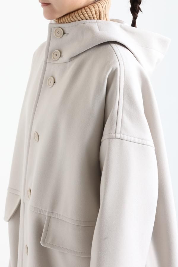 MACPHEE(マカフィ) ライトメルトン フーデッドコート ライトベージュ