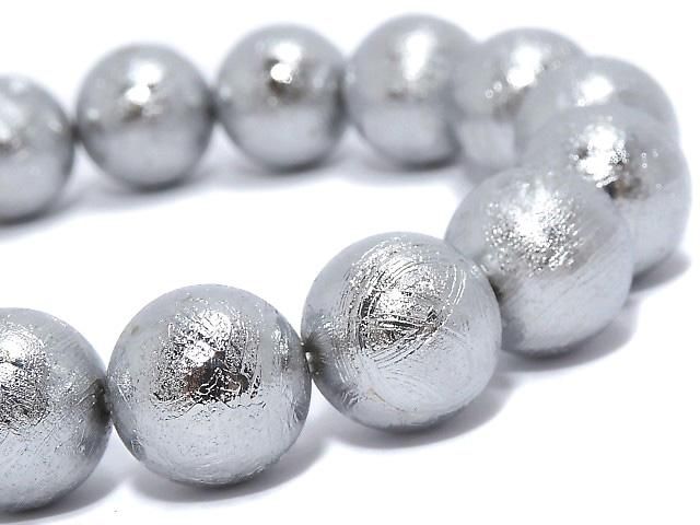 動画】【1点もの】メテオライト(アルタイ隕石) ラウンド12mm 1連