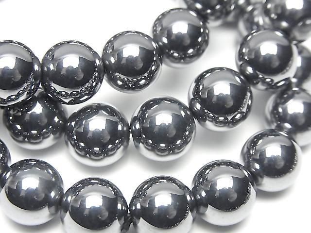 動画】高純度テラヘルツ鉱石 ラウンド10mm 1連(ブレス) - 天然石ビーズ