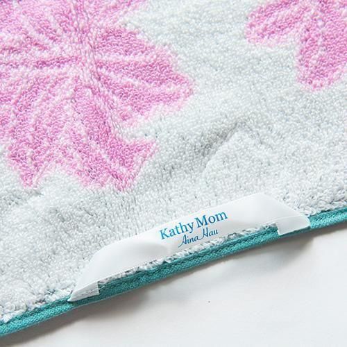 SALE!!!【Kathy Mom】フェイスタオル ハイビスカス＆プルメリア ピンク