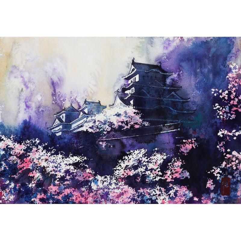 内田信隆 「桜」 水彩6号大（27.7×40.1cm） - 一枚の繪オンラインショップ