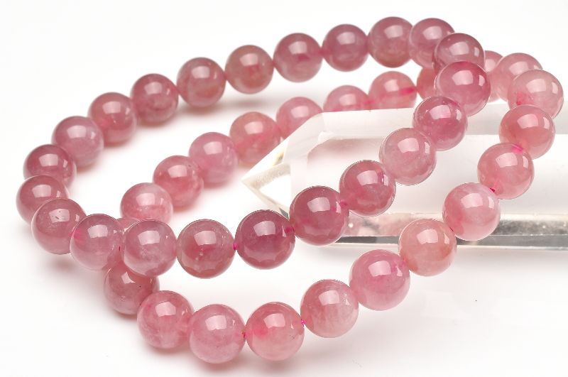 マダガスカル産◇スター効果 パープルローズクォーツ 9.5mm