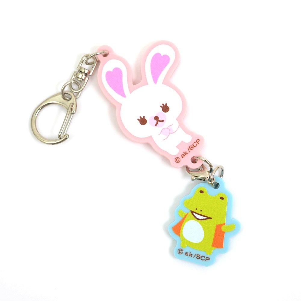 2連カラーアクリルキーホルダー（モフィ＆ケリー）MO - うさぎのモフィ