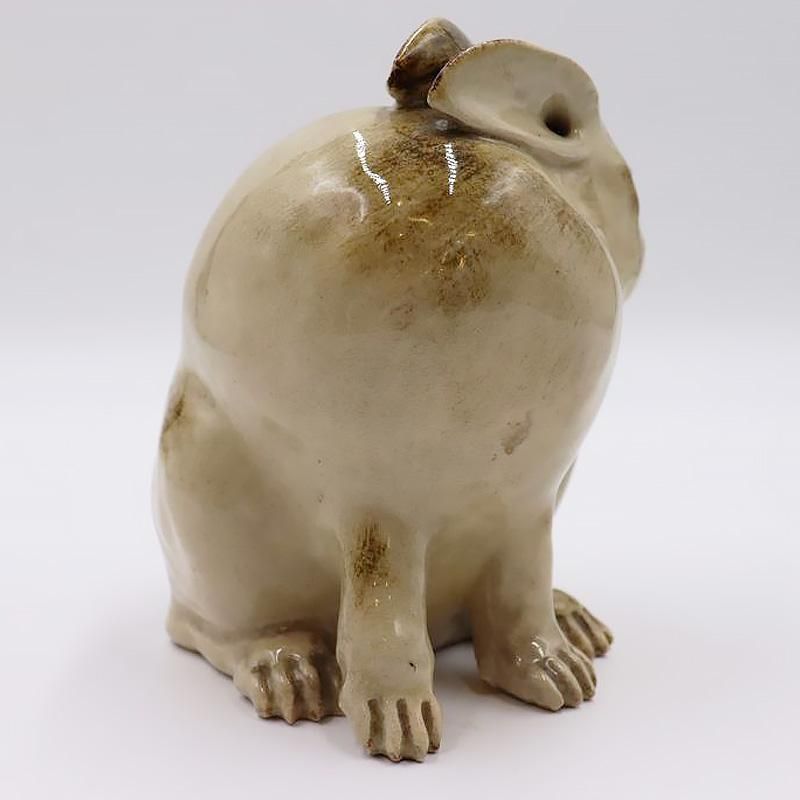 置物・オブジェ 日本製 兎卯干支 大正15年 陶磁器製