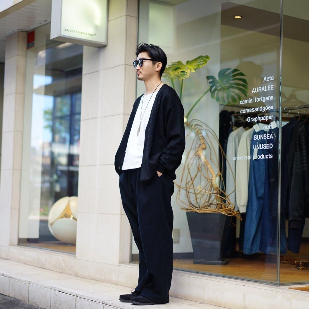 Graphpaper (グラフペーパー) High Density Cardigan (GU243-80093B)/Black