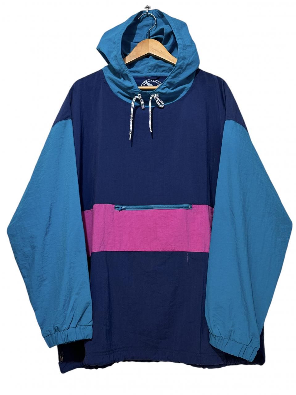 黒タグ 90s Eddie Bauer Nylon Anorak Parka マルチカラー L エディー